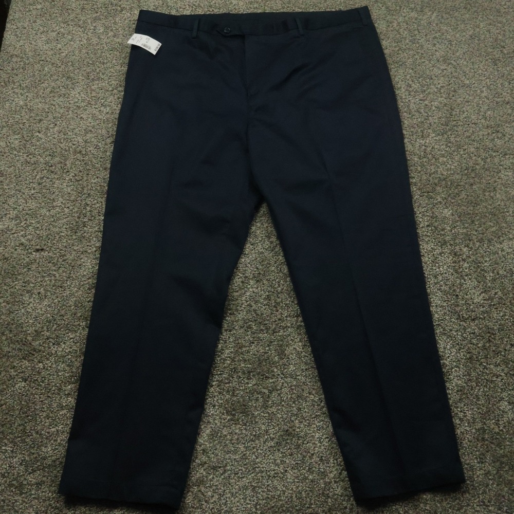 Jos A Bank dress pants Traveler Mens 42X29 Tailored Fit  Blue Cotton office